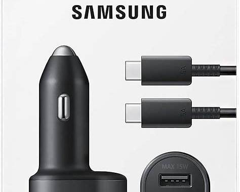 [SSTCSCAR] Cargador para Carro Samsung 60W Dual Port + Cable USB-C